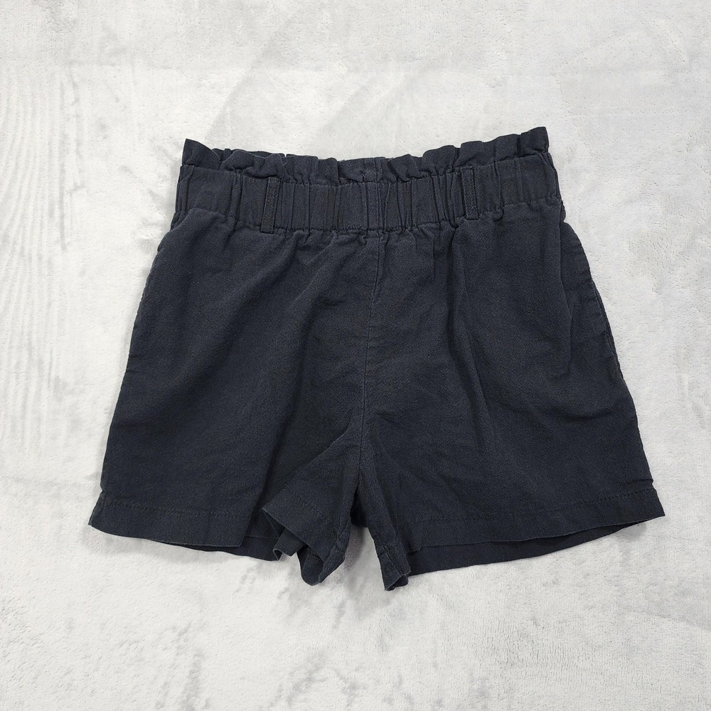 Have Shorts Womens‎ S Black Paperbag Ruffle Elastic Waist Pull On Casual Summer